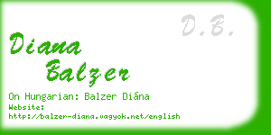 diana balzer business card